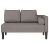 vidaXL Chaise longue met kussens stof taupe