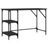 vidaXL Bureau 120x50x75 cm metaal en bewerkt hout zwart