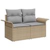 vidaXL Tuin Sofa Set met kussen 5 pcs Beige Poly riet