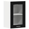 vidaXL Hangglaskast Zwarte Eik 40x31x60 cm Engineered Hout