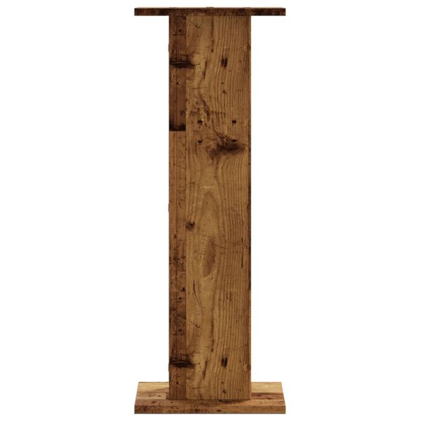vidaXL Speakerstandaards 2 st 30x30x80 cm bewerkt hout oud houtkleurig