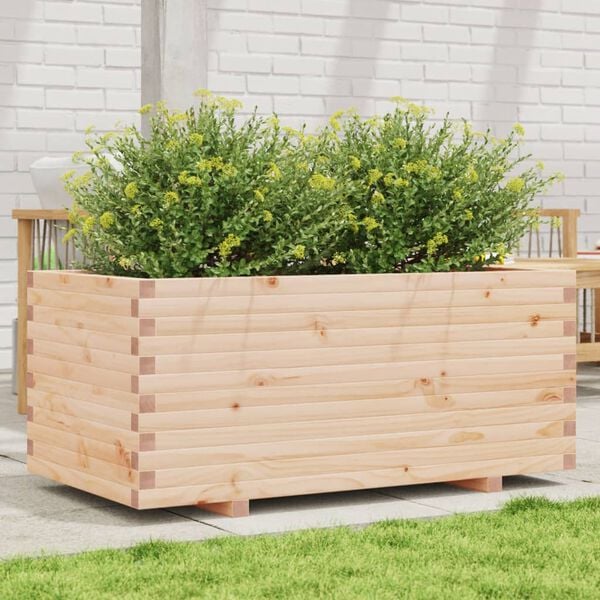 vidaXL Plantenbak 110x60x49,5 cm massief grenenhout