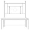vidaXL Bedframe met hoofdbord metaal wit 80x200 cm