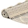 vidaXL Vloerkleed handgeweven 80x150 cm wol wit/grijs/zwart/bruin