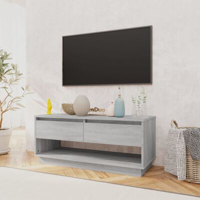 vidaXL Tv-meubel 102x41x44 cm bewerkt hout grijs sonoma eikenkleurig