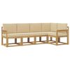vidaXL Buiten bankenset 5 st Wit en Beige