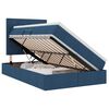 vidaXL Opslag bed met matras met hoofdeinde Blauw 120 x 200 cm Stof