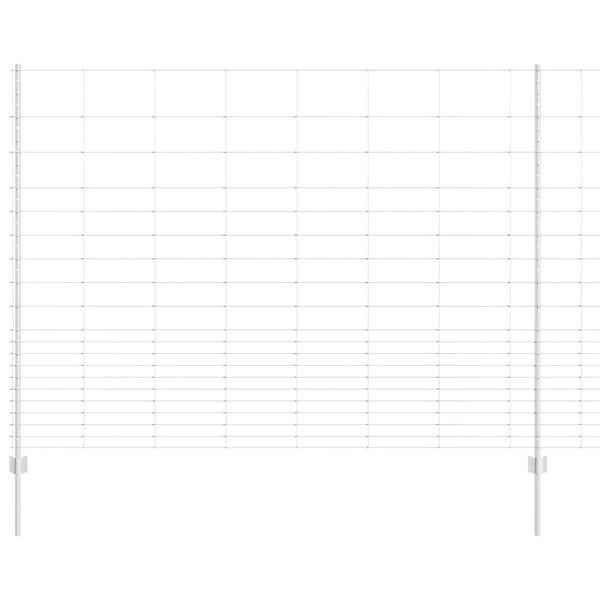 vidaXL Hek met Paal Zilver 1,6 x 25 m Staal