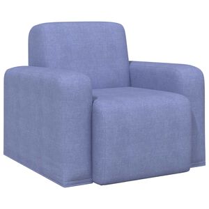 vidaXL Fauteuil Jeans Blauw Stof