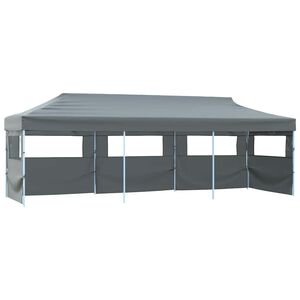 vidaXL Vouwtent pop-up met 5 zijwanden 870x291x315 cm antraciet
