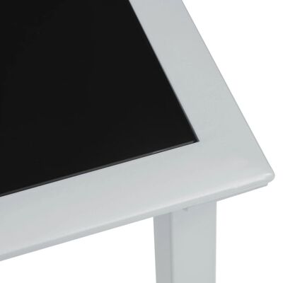 vidaXL Ligbedden 2 st met tafel aluminium crèmekleurig