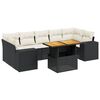 vidaXL 8-delige Loungeset met kussens poly rattan zwart