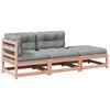 vidaXL 3-delige Loungeset met kussens massief douglas vurenhout