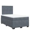 vidaXL Boxspring met matras fluweel donkergrijs 120x200 cm