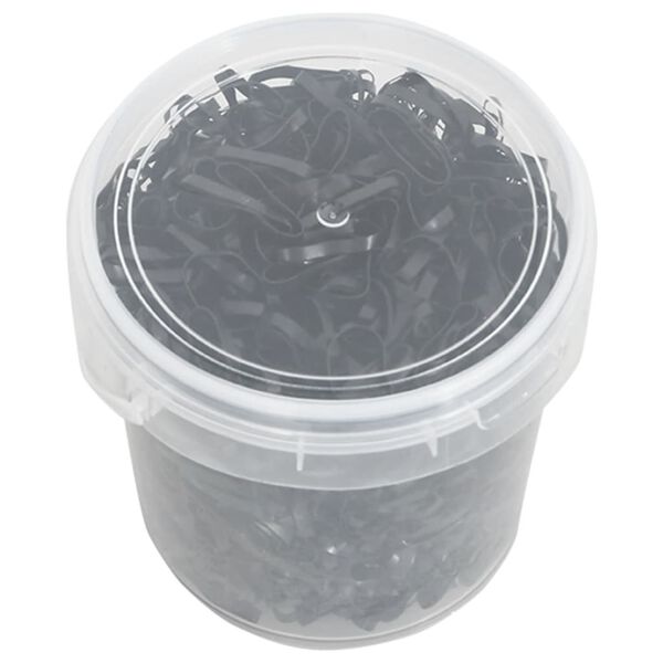 vidaXL Haarelastiekjes paard 1500 st silicone zwart