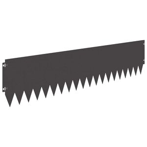 vidaXL Gazonrand 10 st 103 x 25 cm Staal Zwart