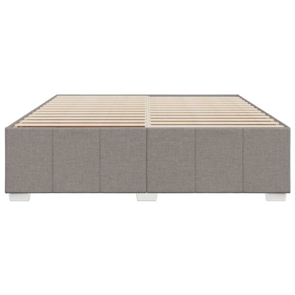 vidaXL Bedframe zonder matras stof taupe 180x200 cm