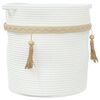 vidaXL Opbergmand &Oslash; 38x36 cm katoen wit