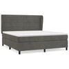 vidaXL Boxspring met matras fluweel donkergrijs 180x200 cm