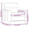vidaXL Fauteuil 60 cm stof donkergrijs
