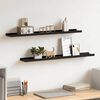 vidaXL Fotoplanken 2 st 80x9x3 cm MDF zwart