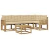 vidaXL Buiten bankenset 6 st Wit en Beige