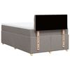vidaXL Boxspring met matras stof taupe 120x200 cm