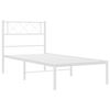 vidaXL Bedframe met hoofdbord metaal wit 80x200 cm
