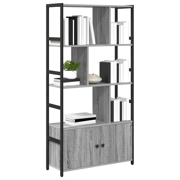 vidaXL Boekenkast Grijs sonoma 80 x 30 x 155,5 cm Bewerkt hout
