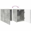 vidaXL Tv-meubelset Wandgemonteerd 3 pcs Beton Grijs Bewerkt hout