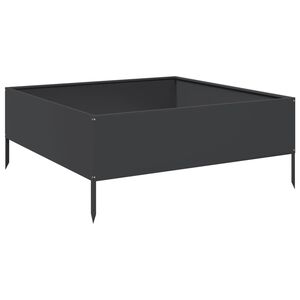 vidaXL Plantenbak verhoogd 100x100x25 cm staal zwart