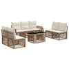 vidaXL Tuinbankenset 8 st Beige en Cr&egrave;me Wit poly rattan