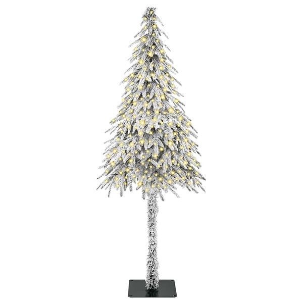 vidaXL Kerstboom met 300 LED met standaard Wit 180 cm PE en staal