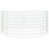 vidaXL Dierenverblijf 10 panelen 54x80 cm gegalvaniseerd ijzer
