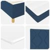 vidaXL Boxspringbed met matras met hoofdeinde Blauw 100 x 200 cm Stof