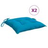vidaXL Stoelkussens 2 st 40x40x7 cm oxford stof lichtblauw
