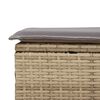 vidaXL 5-delige Tuinset met kussens poly rattan gemengd beige