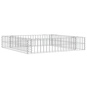 vidaXL Gabion plantenbak verhoogd 100x100x20 cm gegalvaniseerd staal