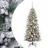 vidaXL Kunstkerstboom met kerstbal 150 cm 150 LED's Warmwit PVC en PE