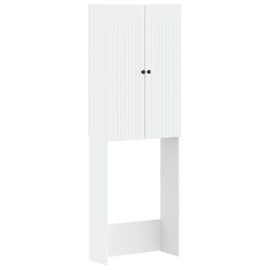 vidaXL Toiletkast ALKMAAR Wit 66 x 25,5 x 190 cm Bewerkt hout