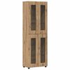 vidaXL Hoge kast FLORIN 60 x 35 x 182 cm Artisan Eiken Bewerkt hout