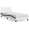 vidaXL Bedframe "Dover" kunstleer wit en zwart 80x200 cm