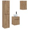vidaXL Badkamermeubelset 3 st Artisanaal eiken 33 x 34,5 x 160 cm