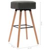 vidaXL Barstoelen 2 st stof donkergrijs