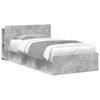 vidaXL Bedframe met opslag Betongrijs 100 x 200 cm Bewerkt hout