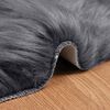 vidaXL Nep Schapenvacht Tapijt Tafalla Antraciet 80 x 120 cm Polyester