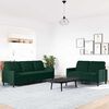 vidaXL 2-delige Loungeset met kussens fluweel donkergroen