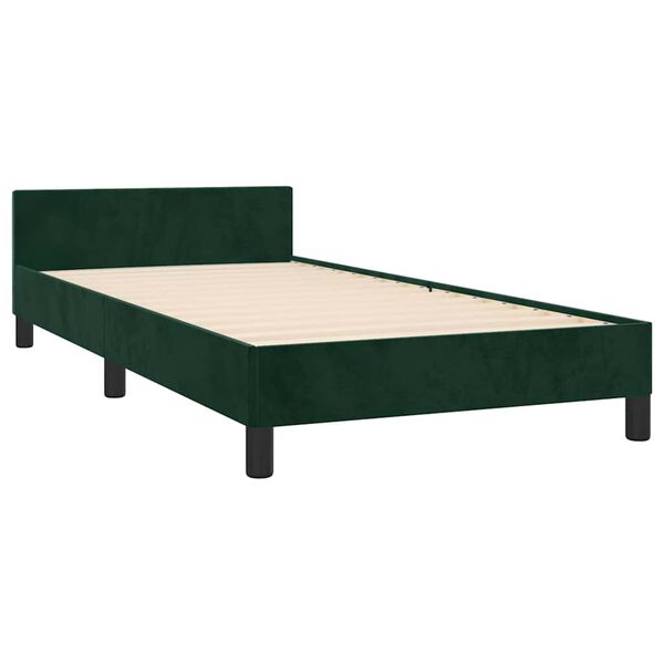 vidaXL Bedframe zonder matras 80x200 cm fluweel donkergroen