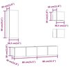 vidaXL 5-delige Tv-meubelset bewerkt hout bruin eikenkleur