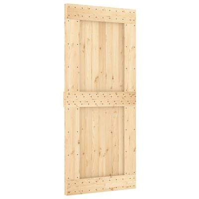 vidaXL Schuifdeur met beslag 90x210 cm massief grenenhout